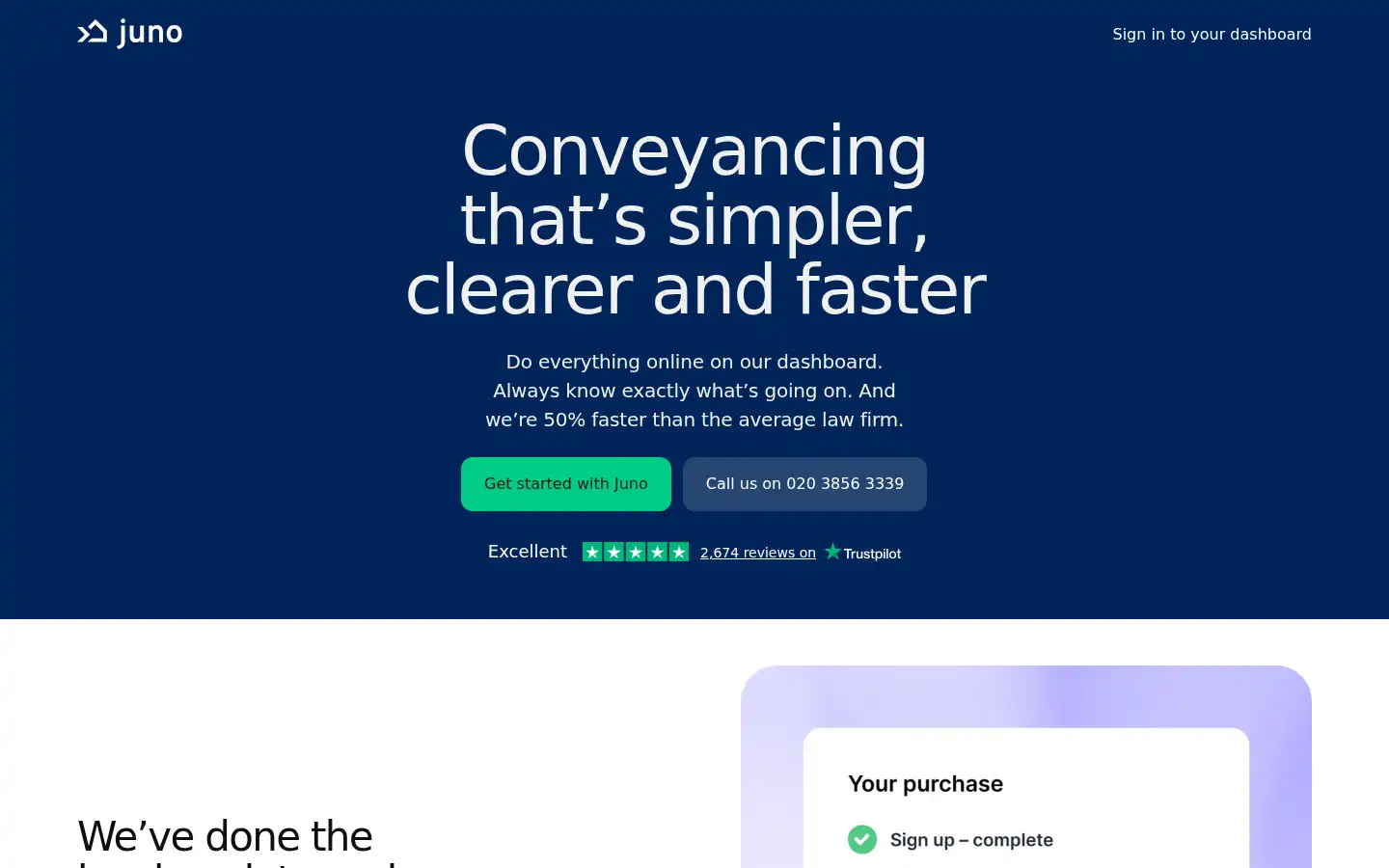 Screenshot of juno.legal
