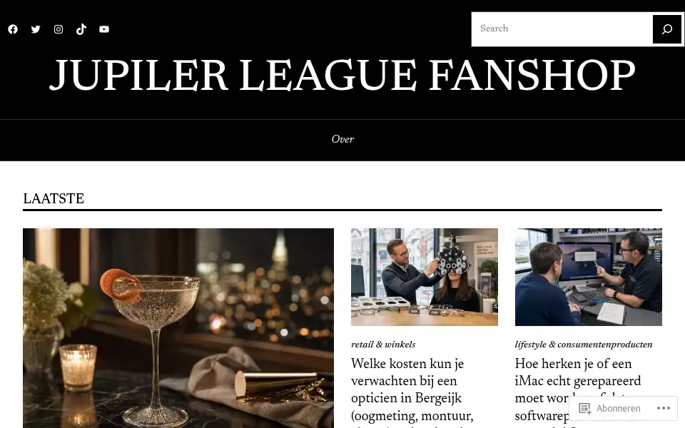 Screenshot of jupilerleaguefanshop.nl