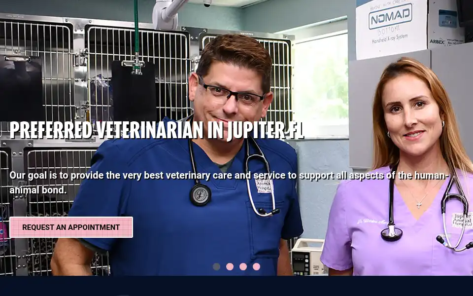 Screenshot of jupiteranimalhospital.com