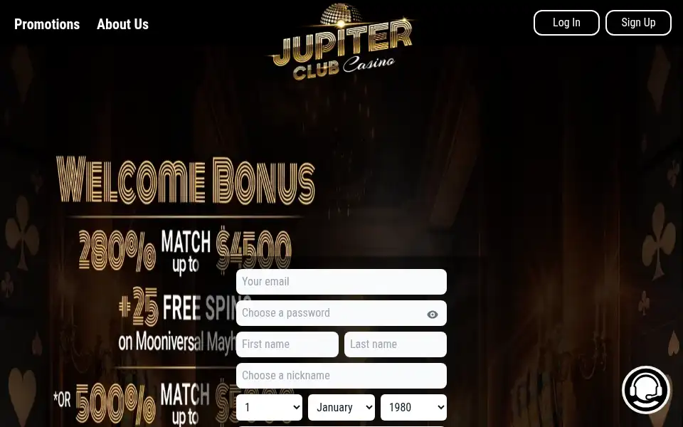 Screenshot of jupiterclub.com