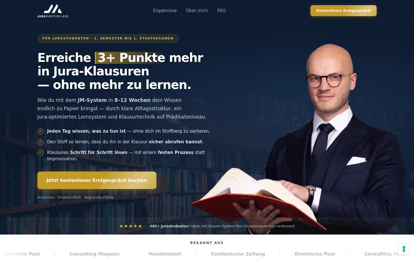 Screenshot of jura-masterclass.de