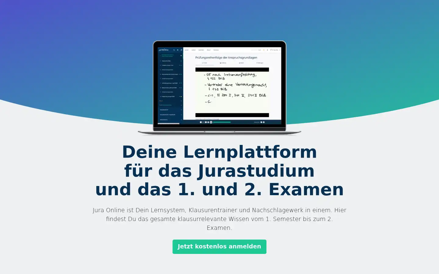 Screenshot of jura-online.de