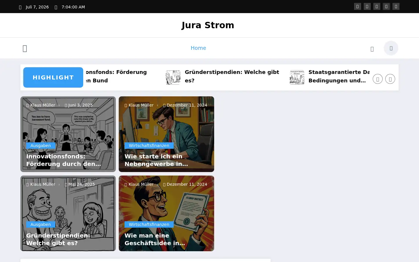 Screenshot of jura-strom.de