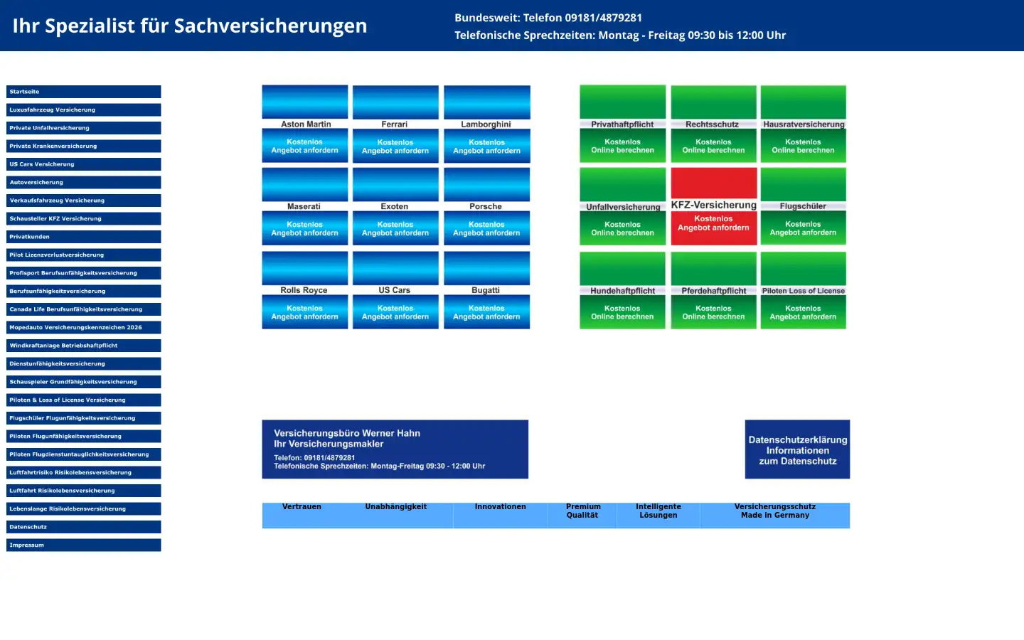Screenshot of jura-versicherungen.de
