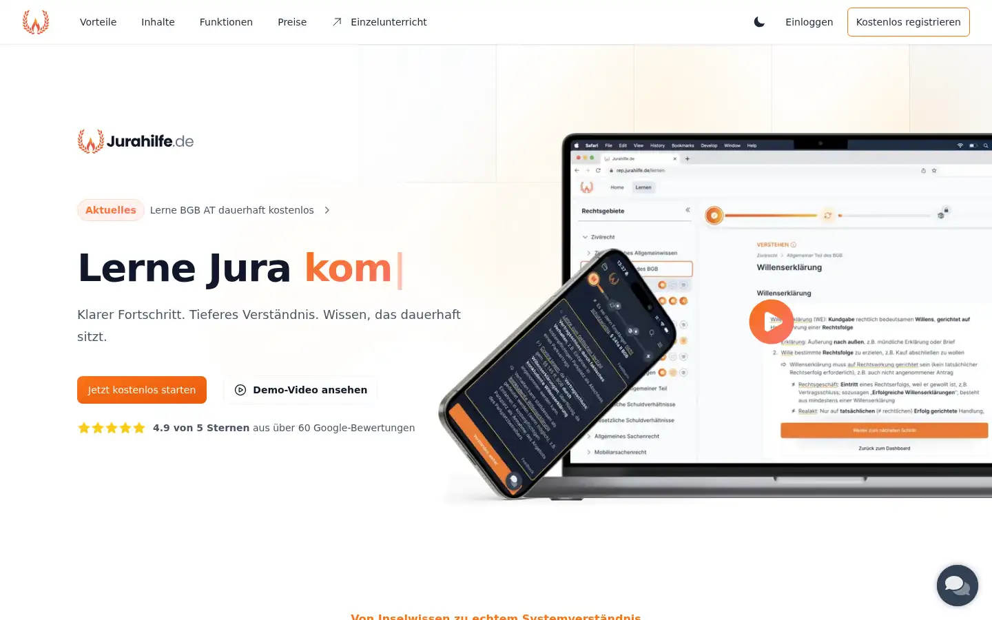 Screenshot of jurahilfe.de