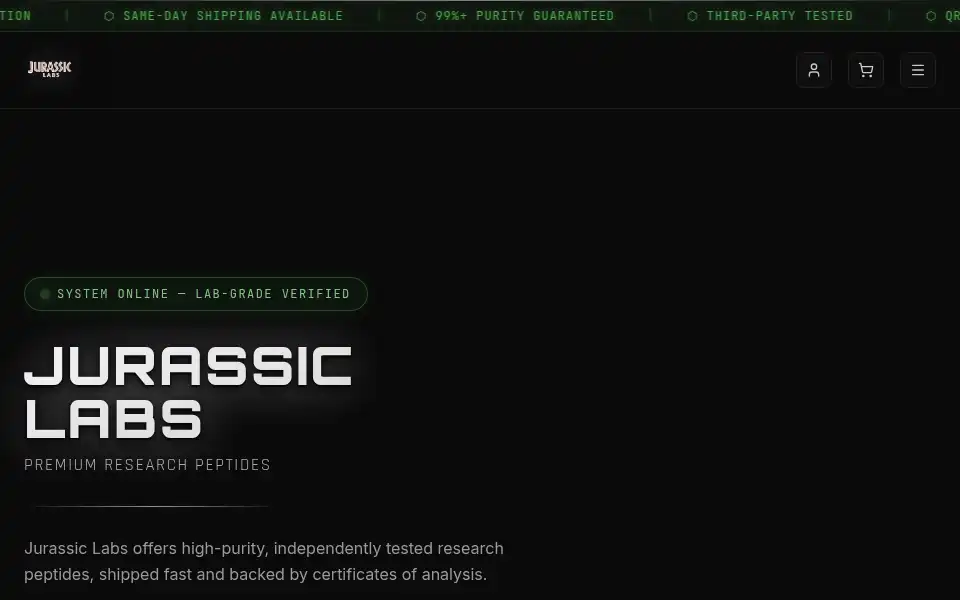 Screenshot of jurassiclabs.shop