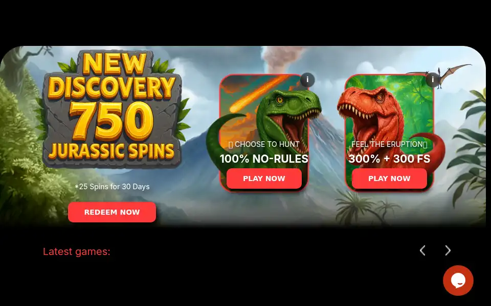 Screenshot of jurassicslots.com