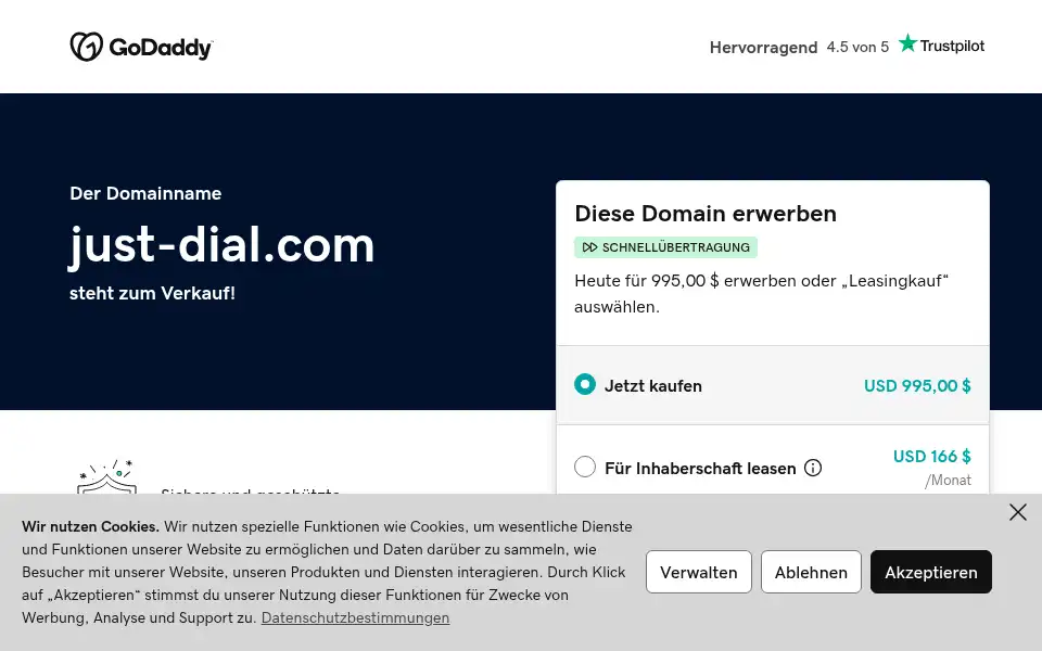 Screenshot of just-dial.com