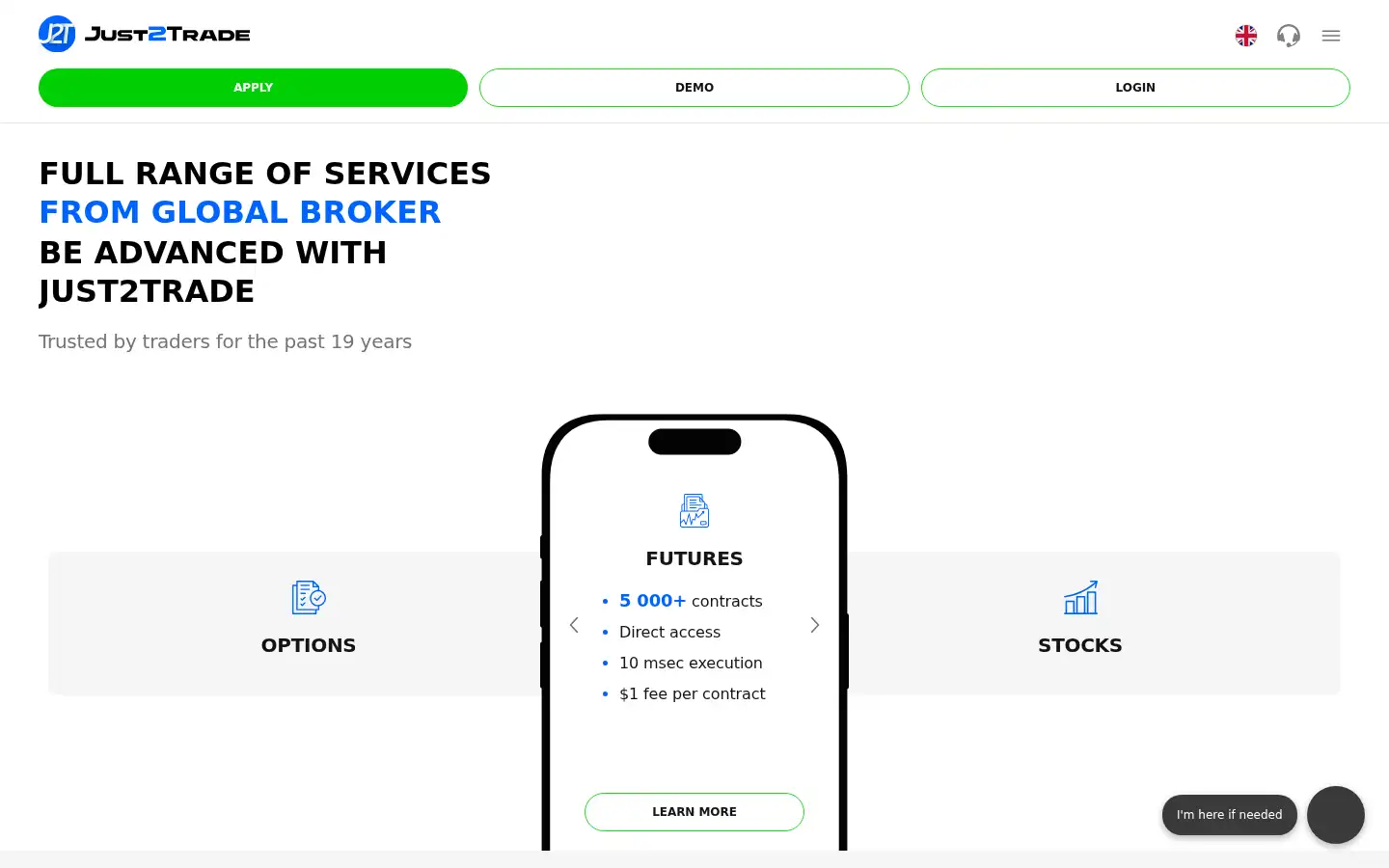 Screenshot of just2trade.com