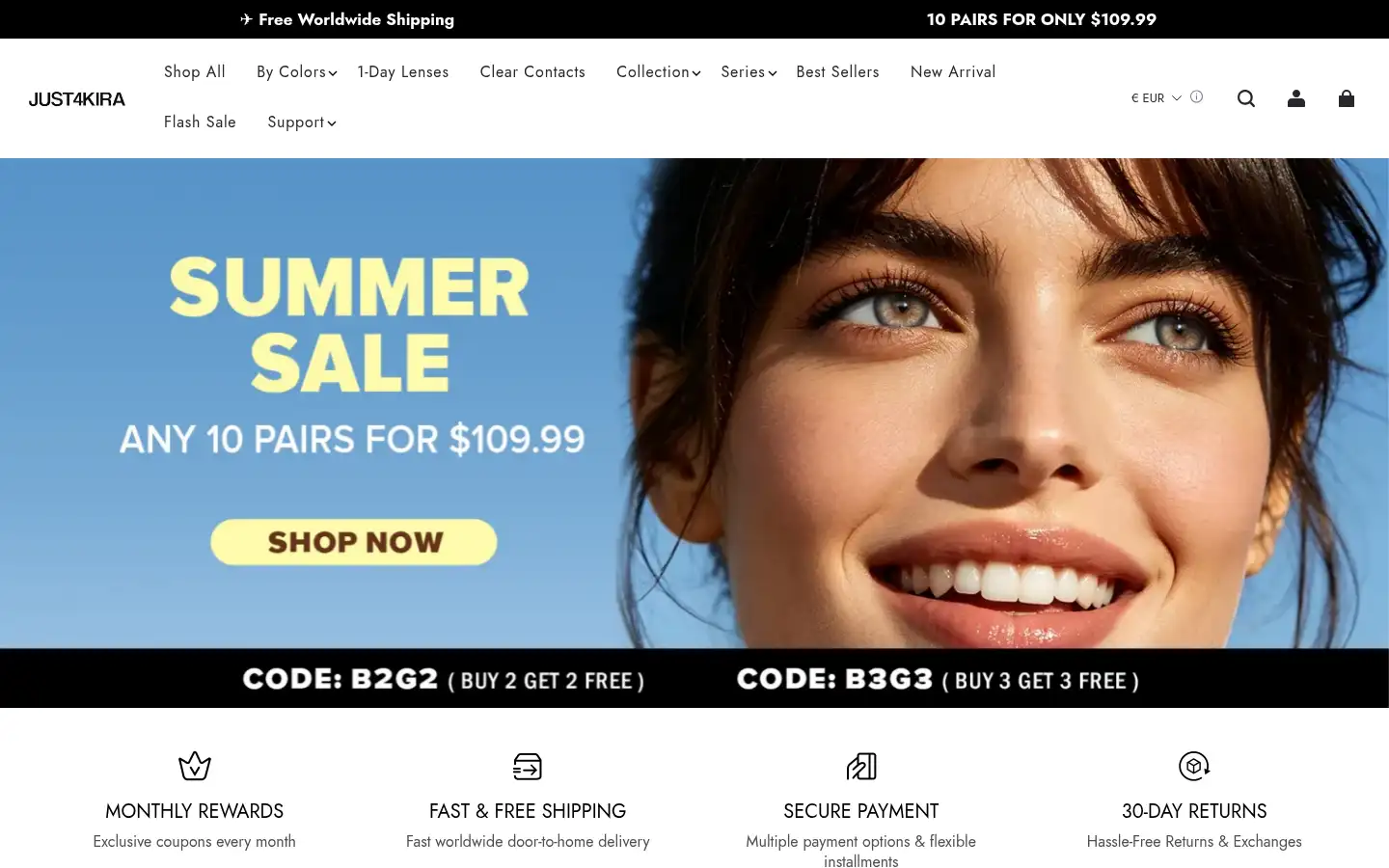 Screenshot of just4kira.com