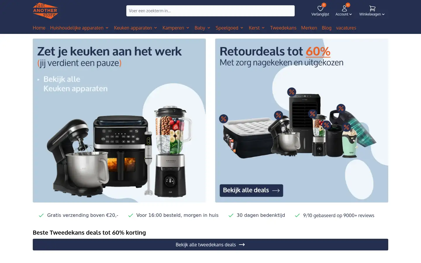 Screenshot of justanotherstore.nl