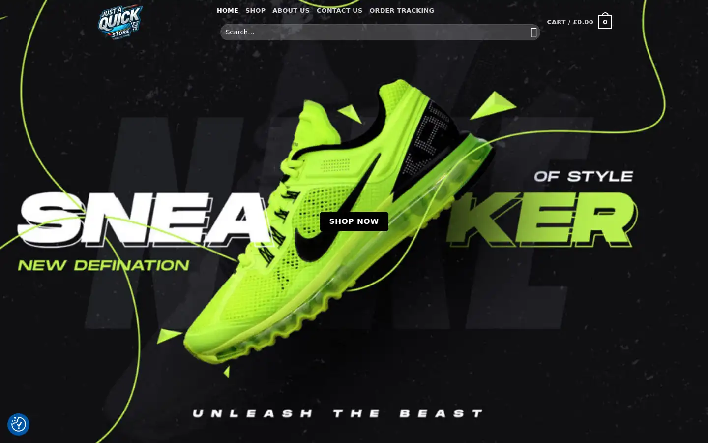Screenshot of justaquickstore.com