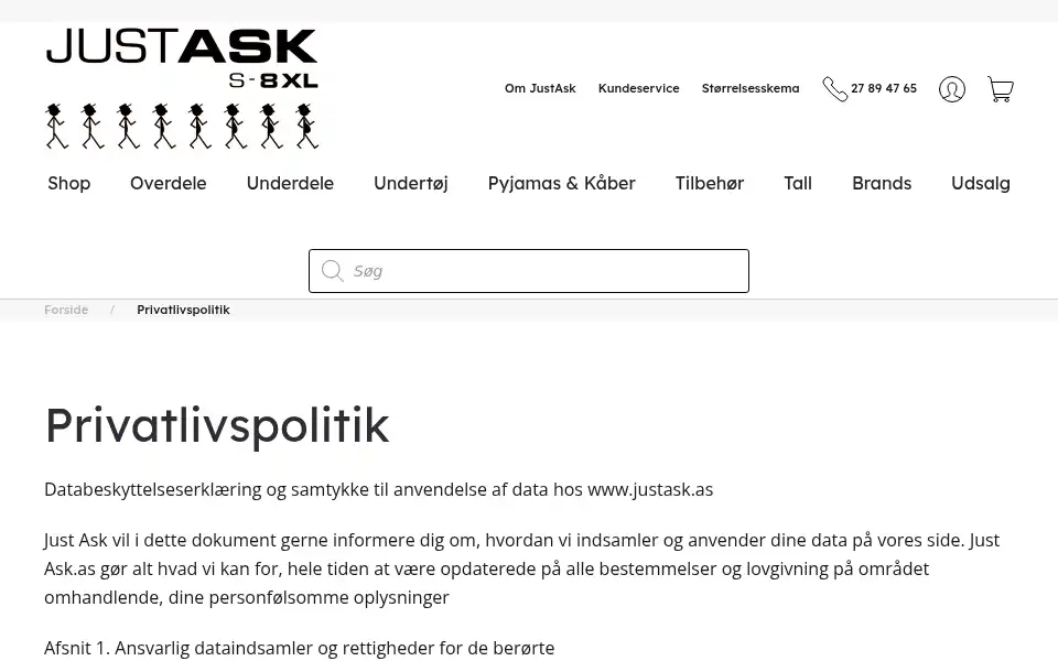 Screenshot of justask.as