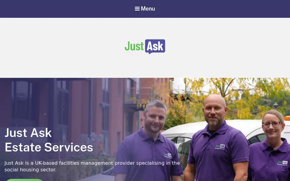 Screenshot of justaskservices.co.uk