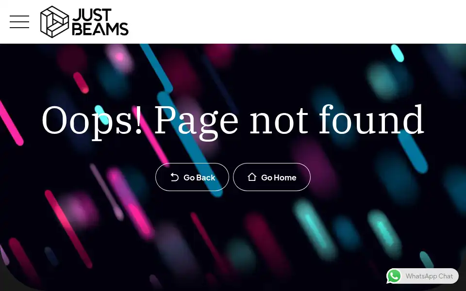 Screenshot of justbeams.co.uk