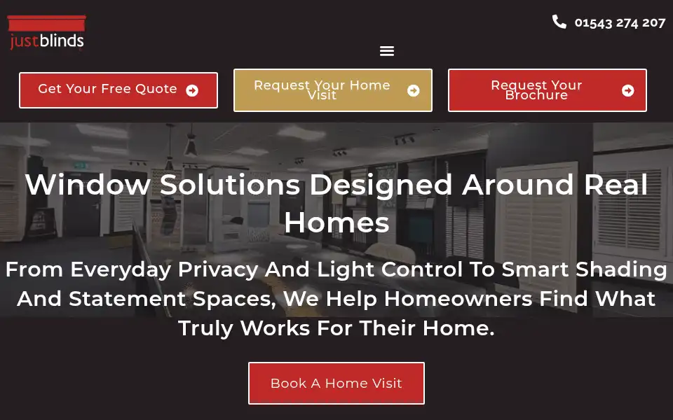Screenshot of justblindsltd.com