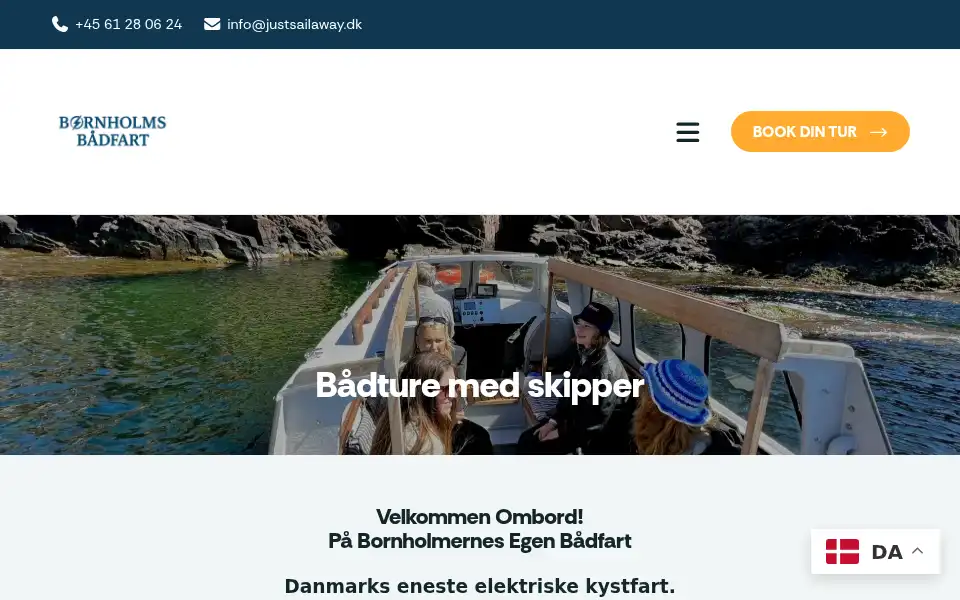 Screenshot of justboats.dk