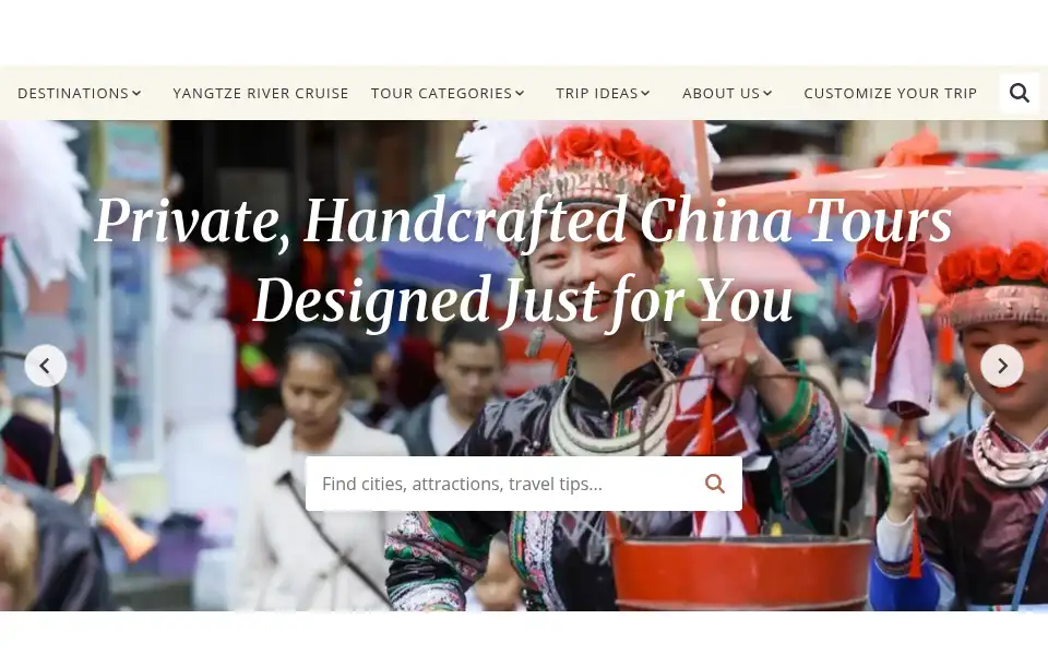 Screenshot of justchinatours.com