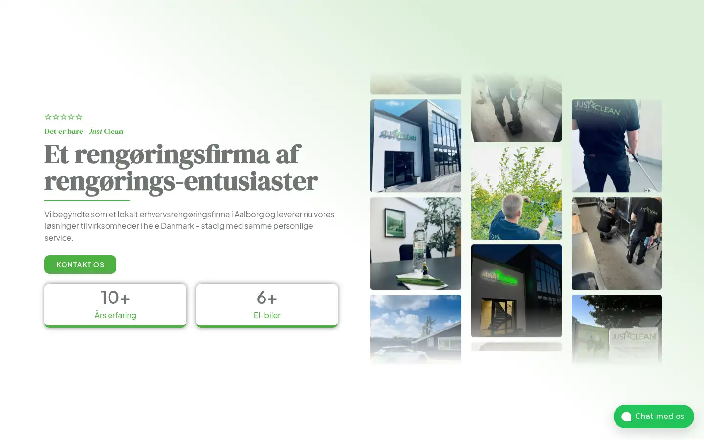 Screenshot of justclean.dk