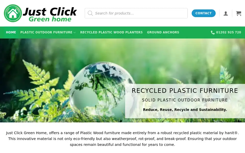 Screenshot of justclickgreenhome.co.uk