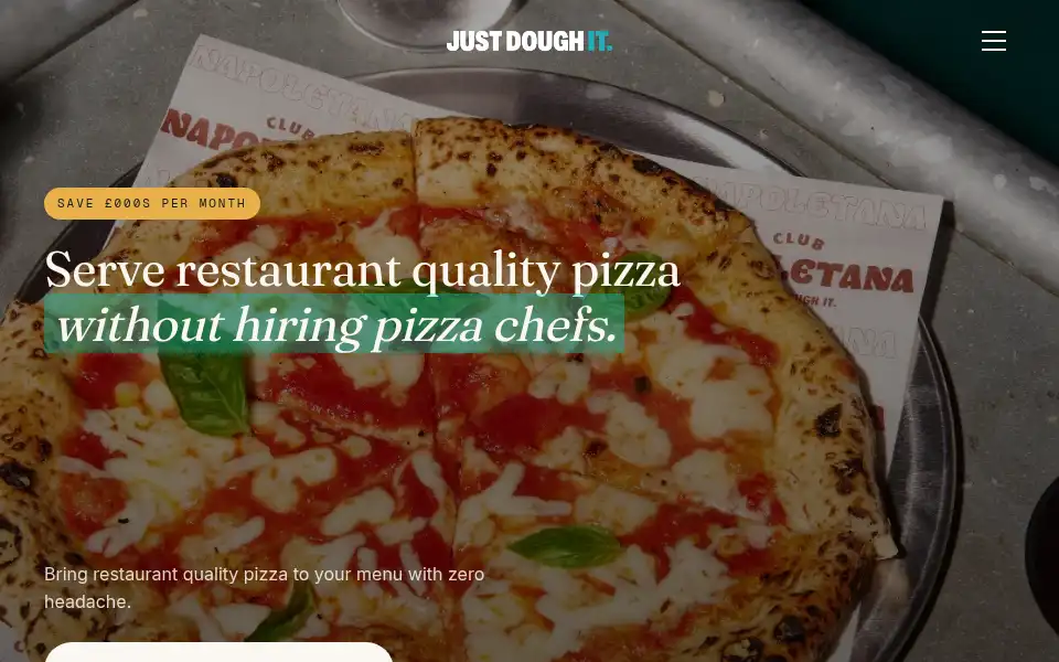 Screenshot of justdoughit.co.uk