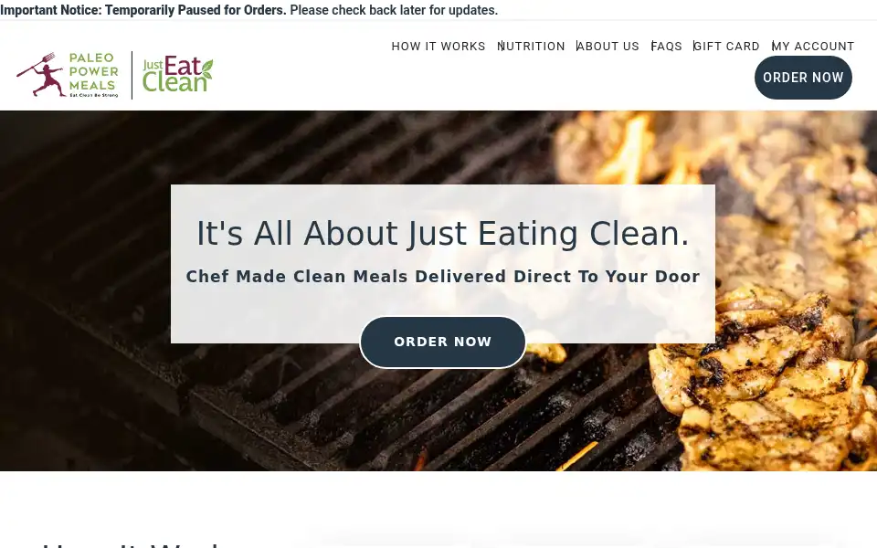Screenshot of justeatclean.com
