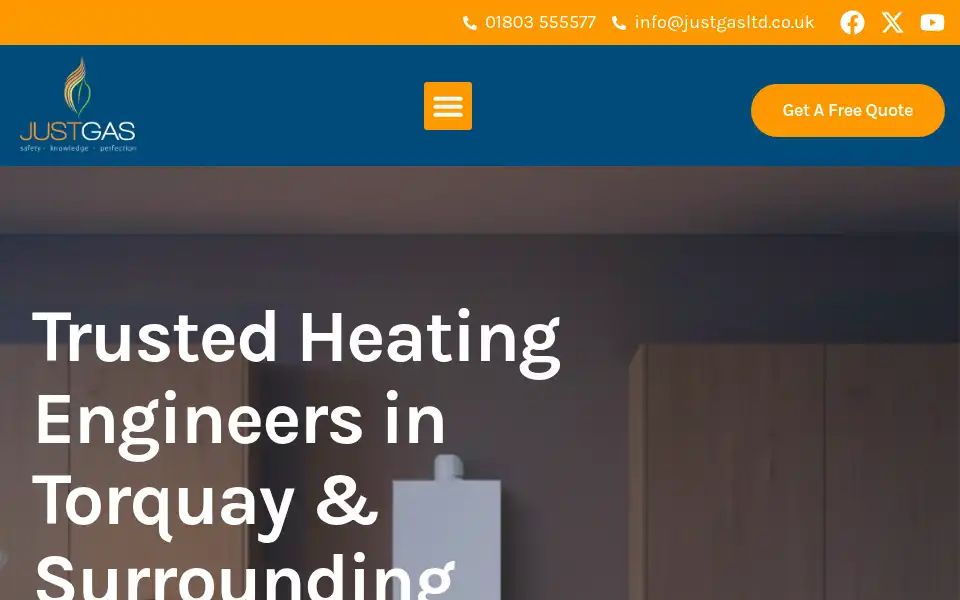Screenshot of justgasltd.co.uk