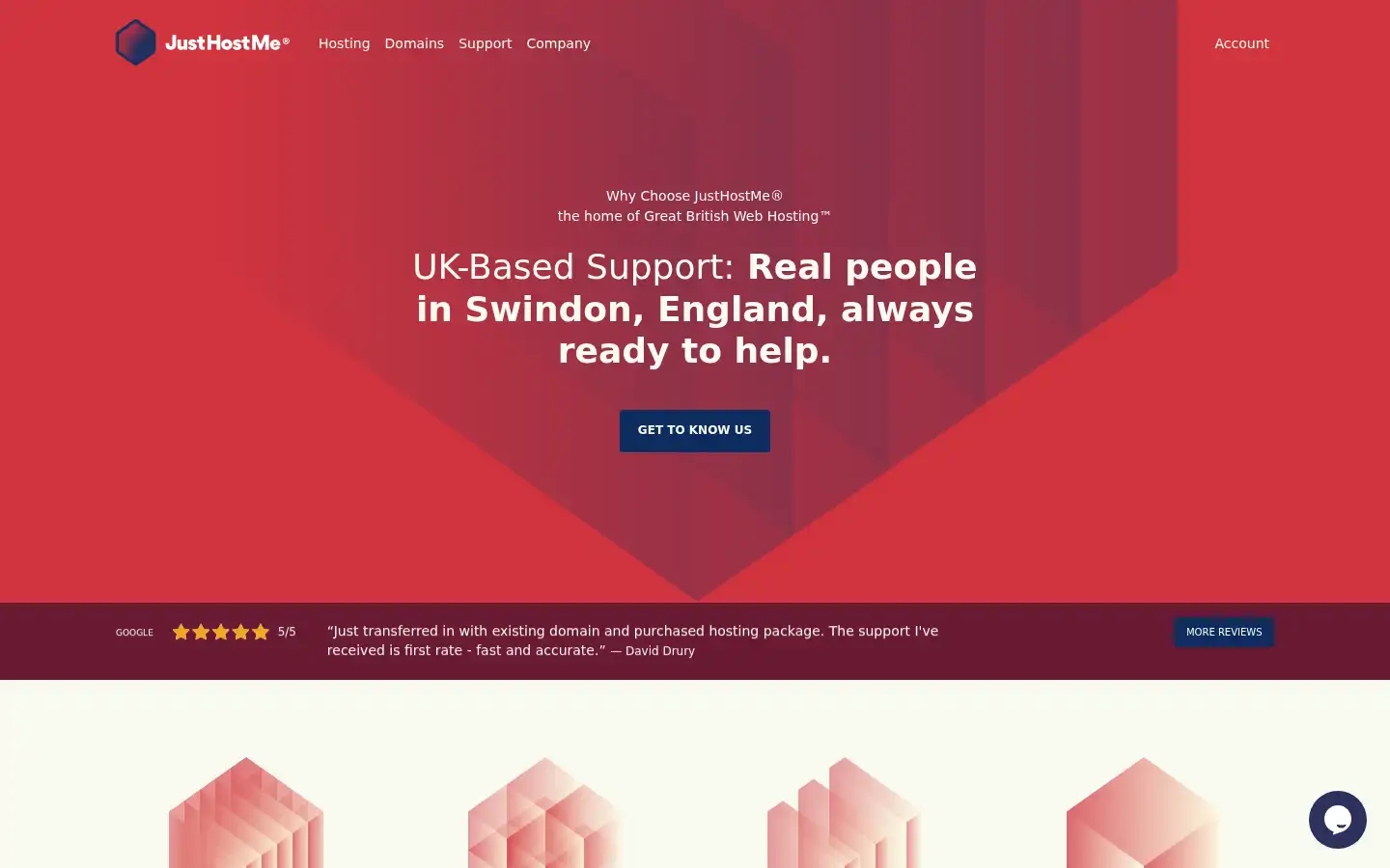 Screenshot of justhostme.co.uk