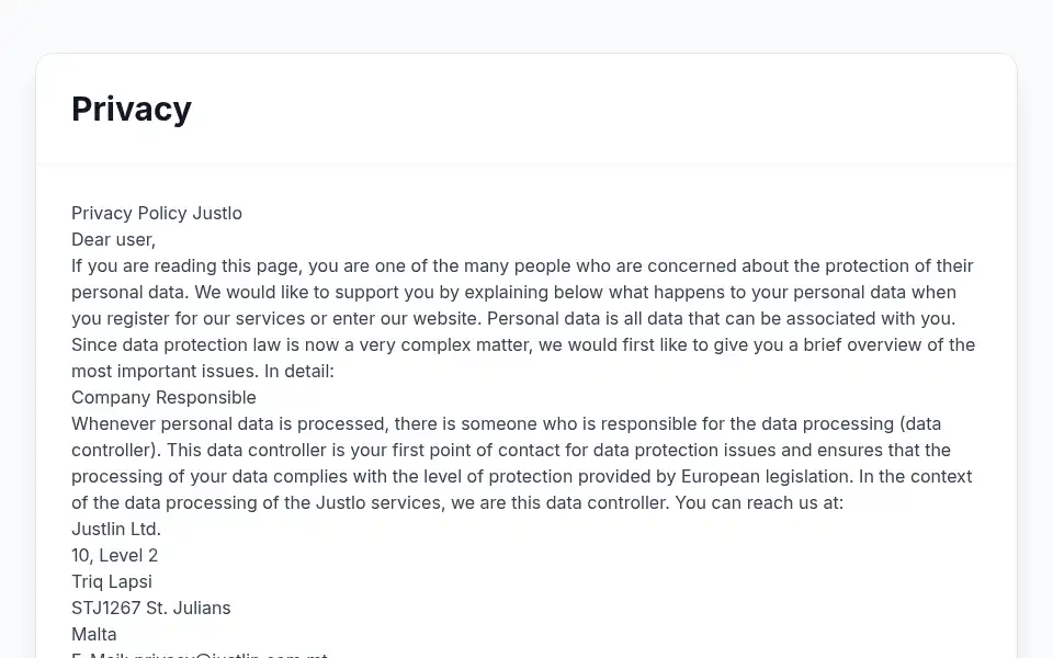 Screenshot of justlo.uk