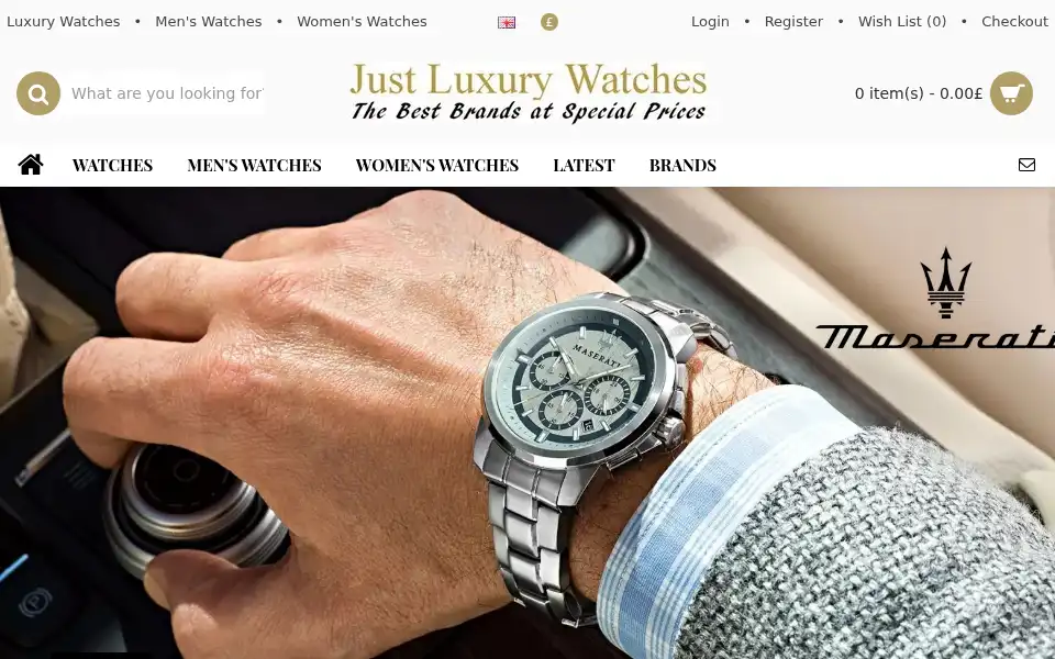 Screenshot of justluxurywatches.com