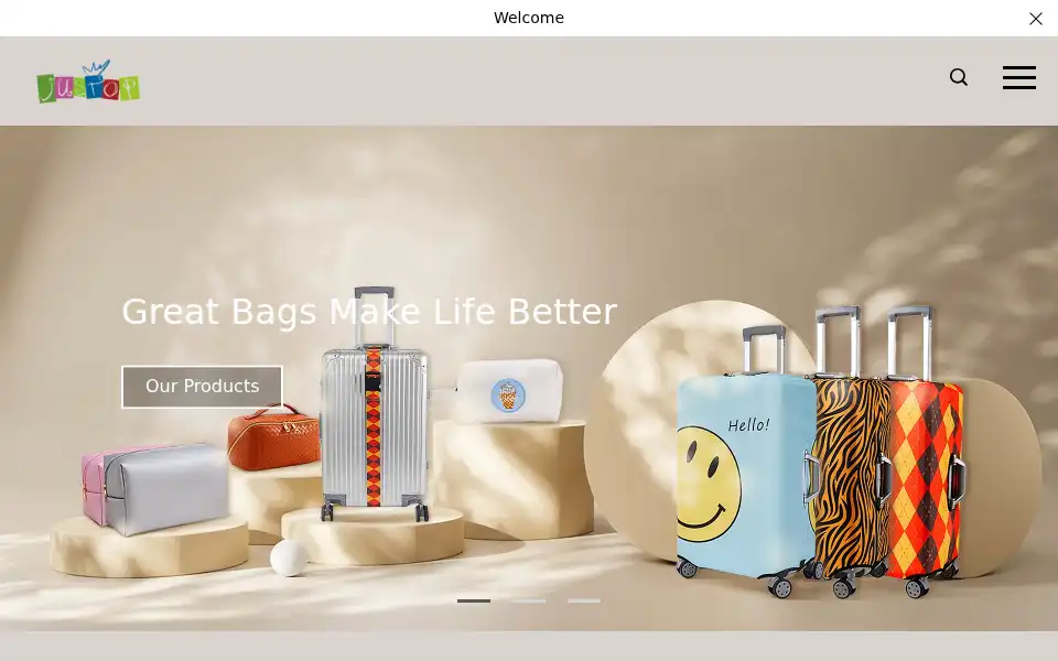 Screenshot of justop-bags.com