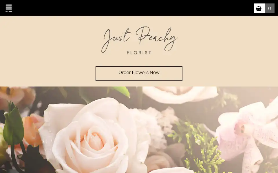 Screenshot of justpeachyflorists.com