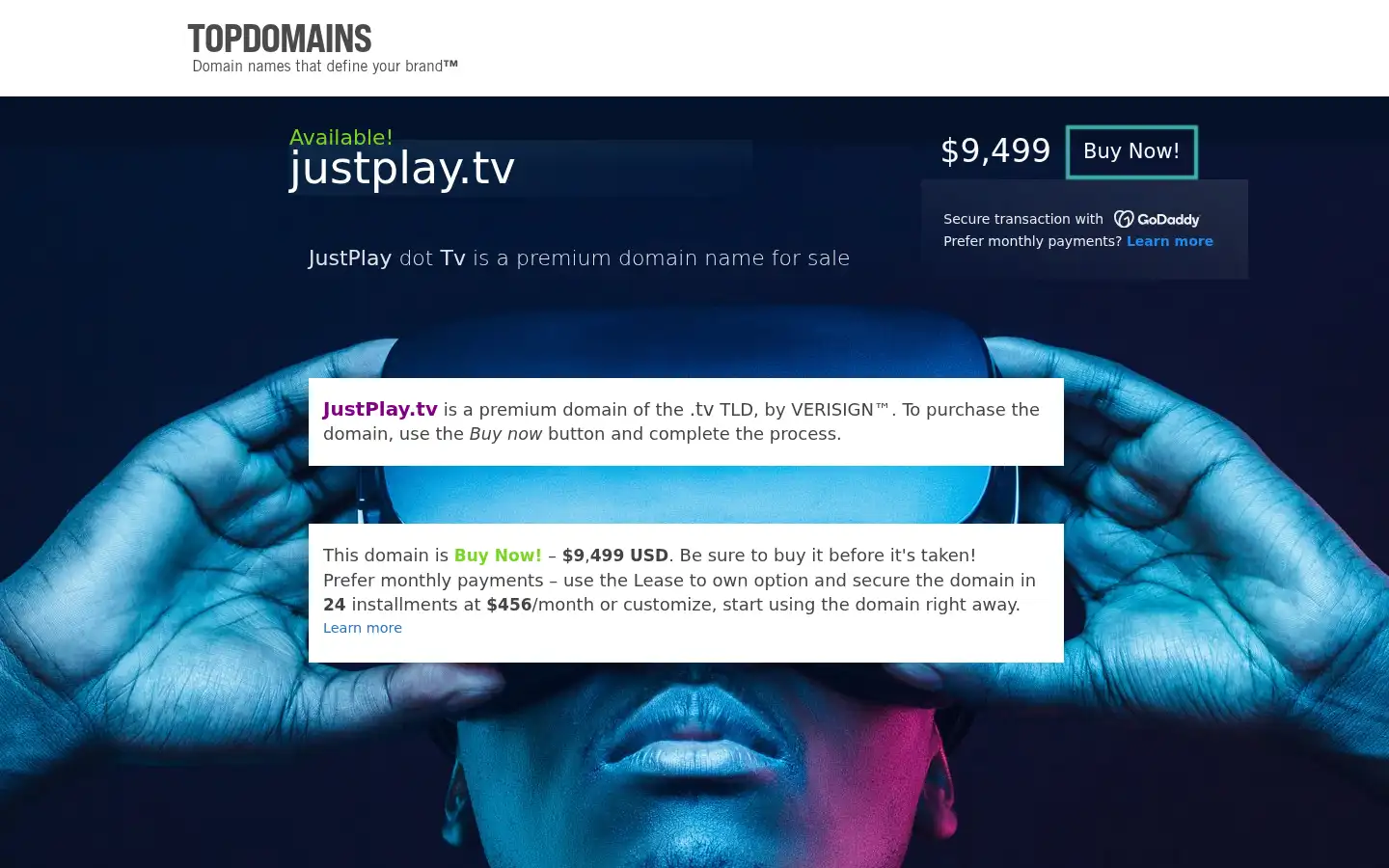 Screenshot of justplay.tv