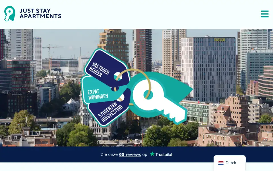 Screenshot of juststayapartments.com