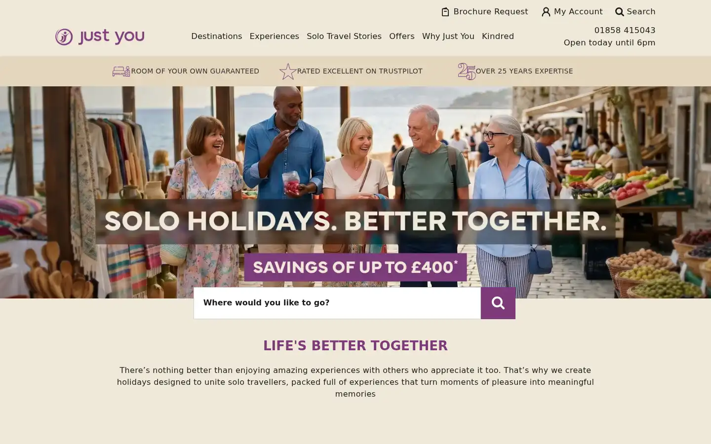 Screenshot of justyou.co.uk