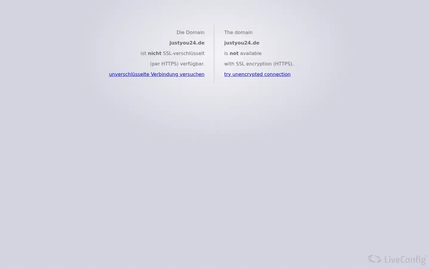 Screenshot of justyou24.de