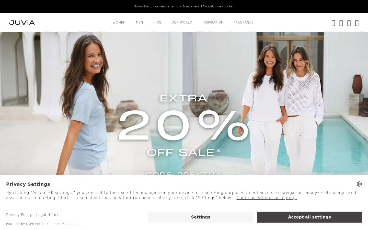 Screenshot of juvia.com