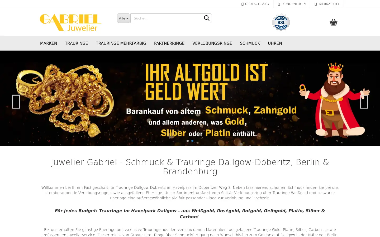 Screenshot of juwelen-gabriel.de