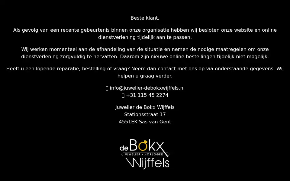 Screenshot of juwelier-debokxwijffels.nl