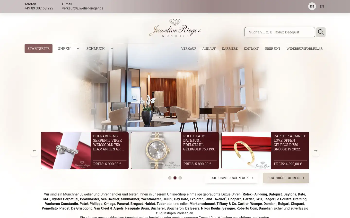Screenshot of juwelier-rieger.de