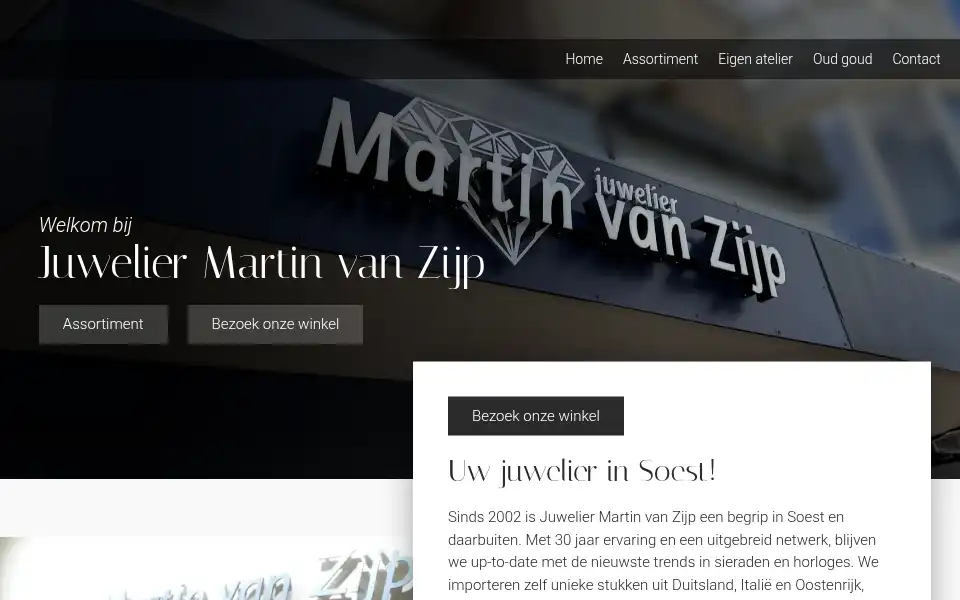 Screenshot of juweliermartinvanzijp.nl