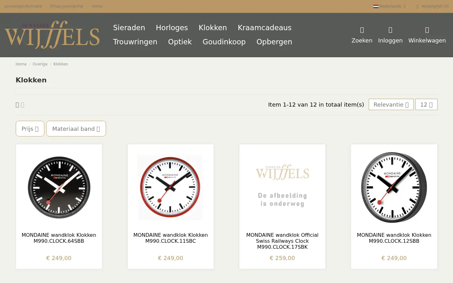 Screenshot of juwelierwijffels.nl