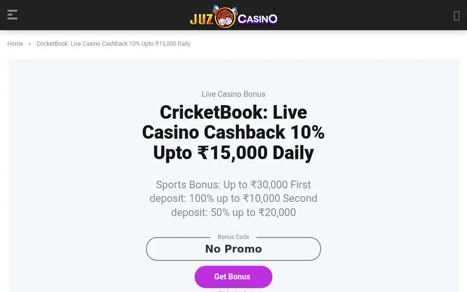 Screenshot of juzcasino.com