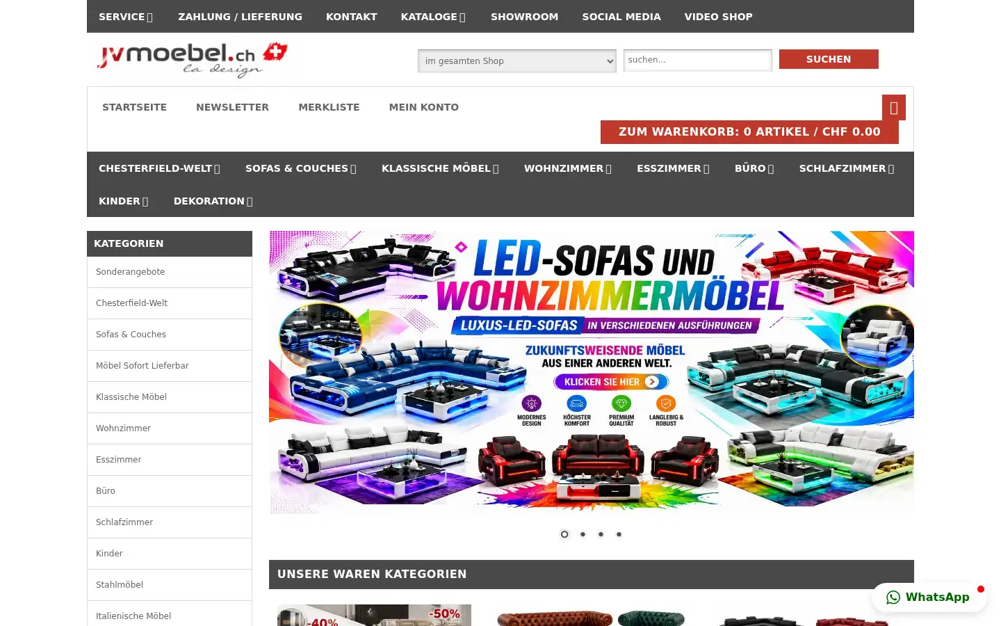 Screenshot of jvmoebel.ch