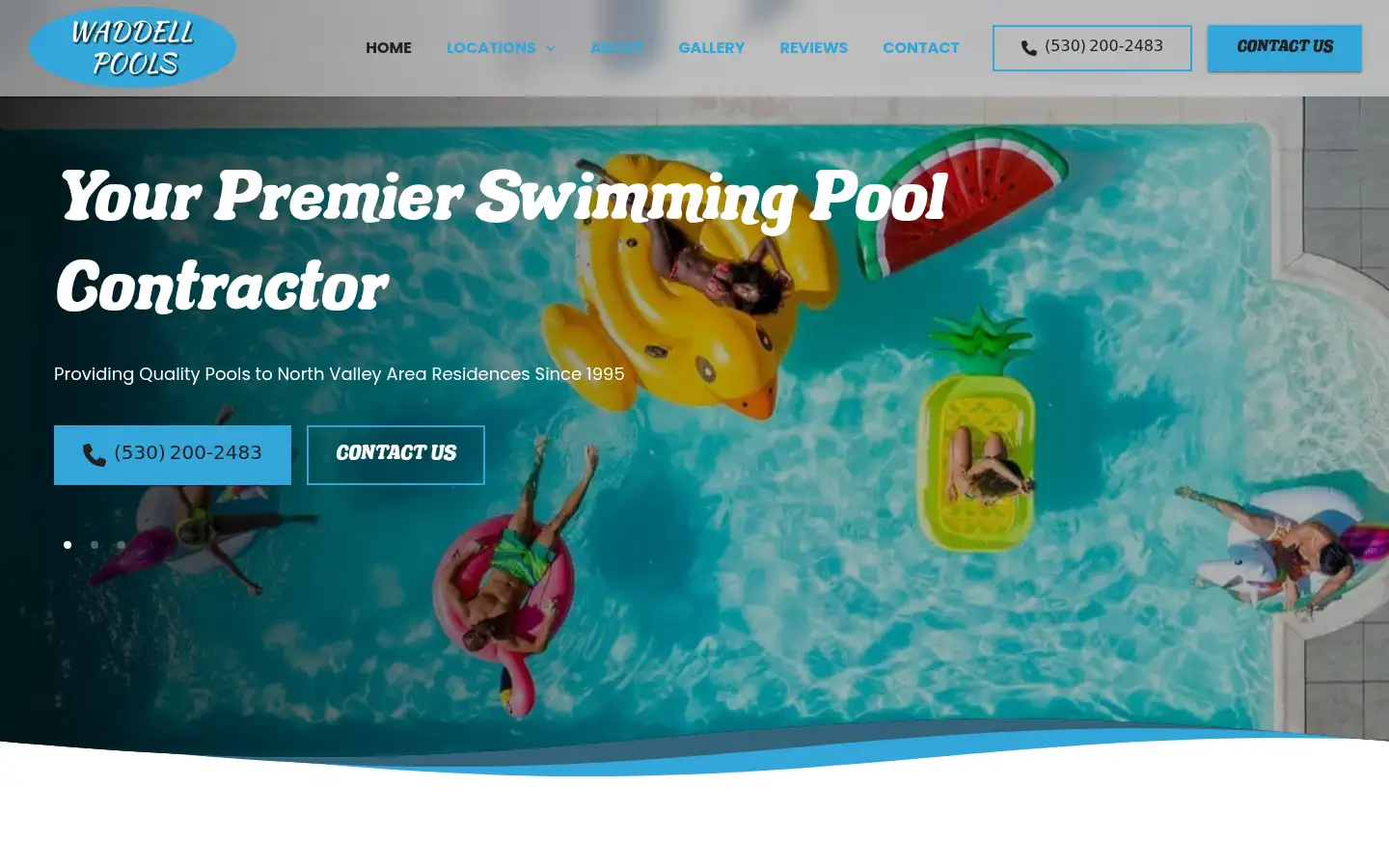 Screenshot of jwaddellpools.com