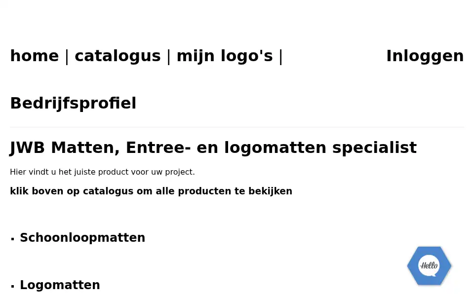 Screenshot of jwb-matten.nl