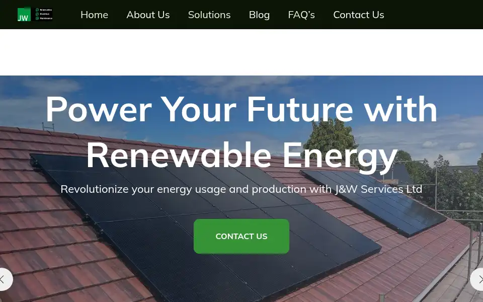 Screenshot of jwrenewables.co.uk