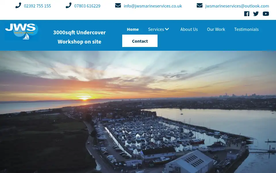 Screenshot of jwsmarineservices.co.uk