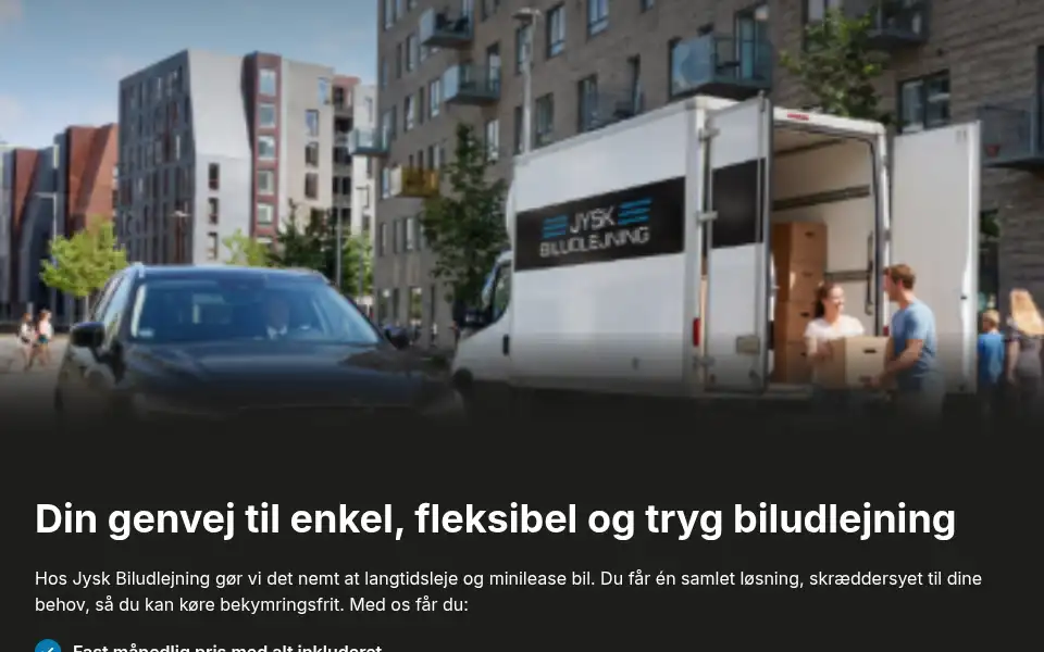 Screenshot of jysk-biludlejning.dk
