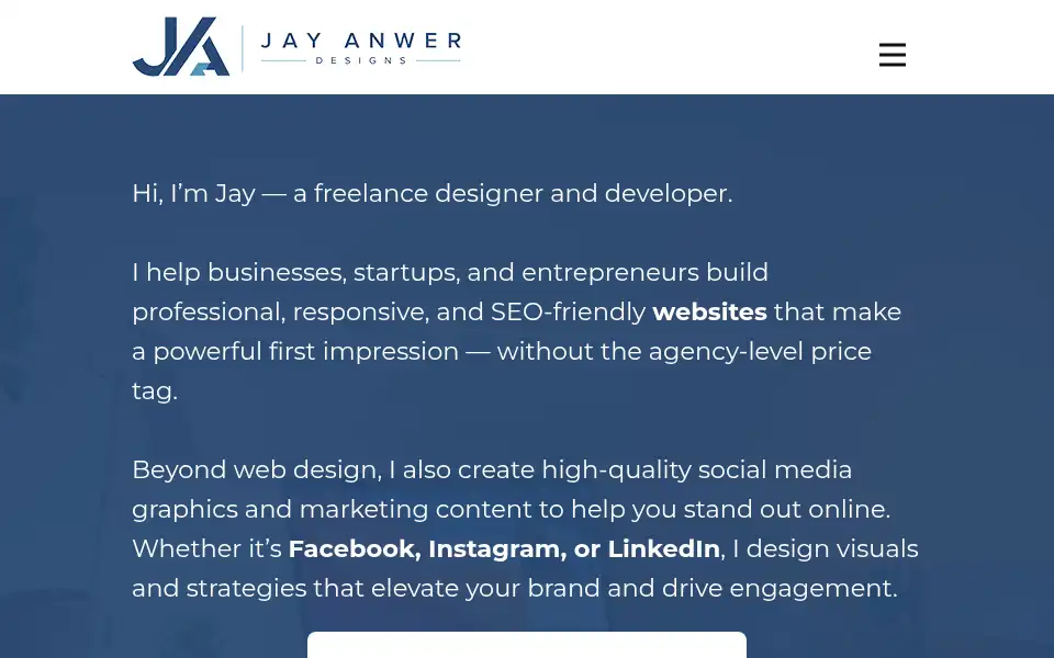 Screenshot of jzwebdesign.com